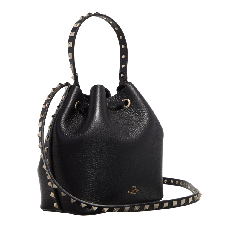 Valentino Garavani Bucket Bag Drawstring Bag Rockstud Nero(Image 4)