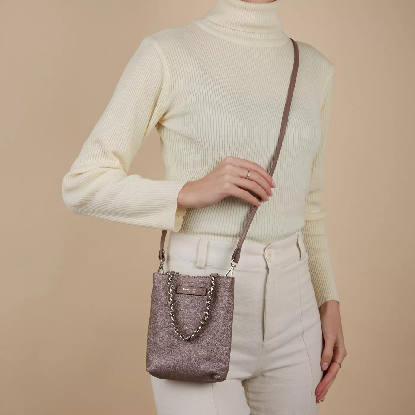 Gianni Chiarini Crossbody bags damen Handtasche Violett BS-9590 2 in taupe