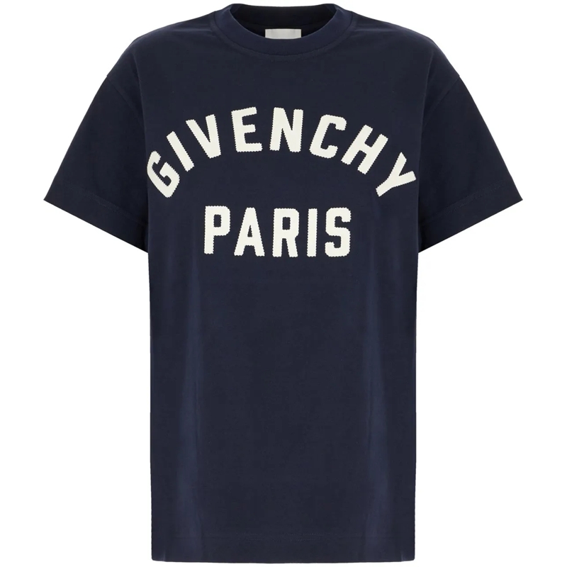 Givenchy T-shirt Navy blue cotton oversize t-shirt blau