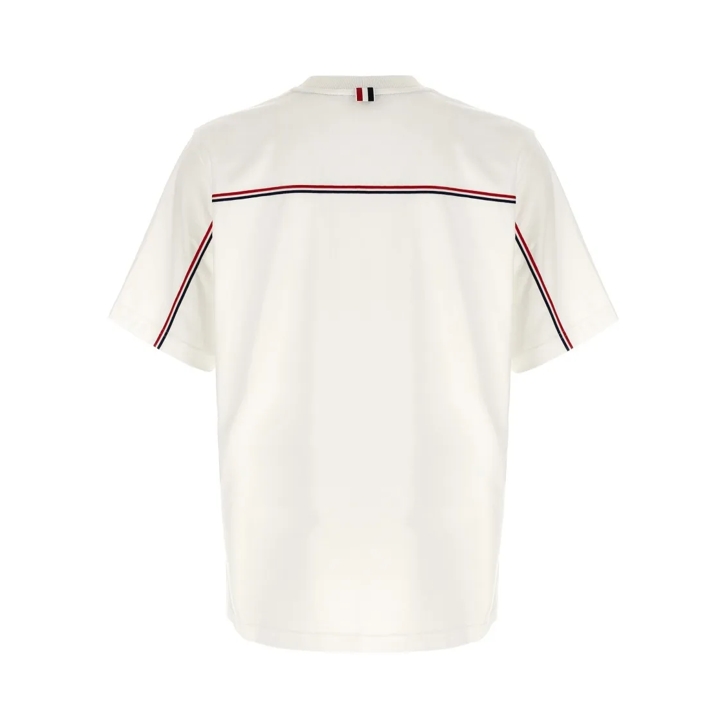 Tシャツ・カットソー THOM BROWNE 'RWB Knit Trim' T-shirt Thom Browne 'Rwb Knit Trim' T-Shirt