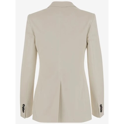 Tagliatore Blazer Wool And Silk Single-Breasted Jacket Neutrals (Image 2)