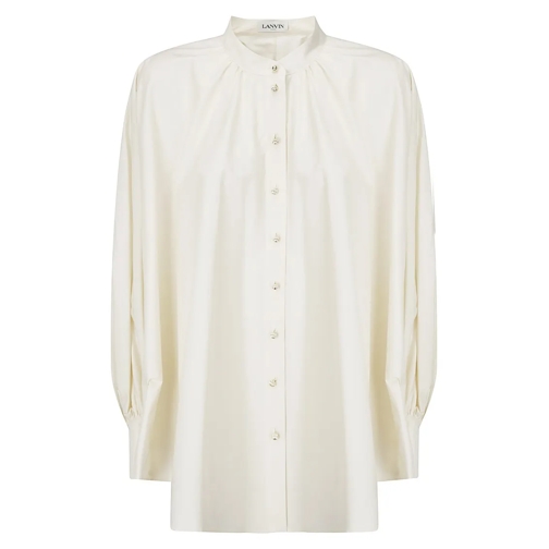 Lanvin Hemden Mandarin Collar Shirt Neutrals