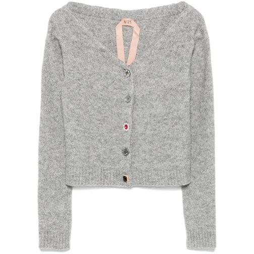 N°21 Vest Ash Grey Cardigan Sweater Grey