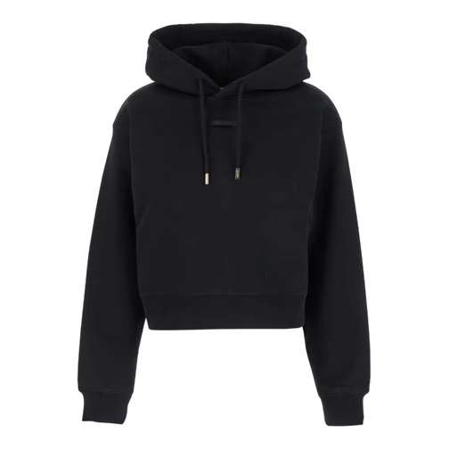 Jacquemus Le Hoodie Gros Grain' Black Hoodie With Logo Patch Black 