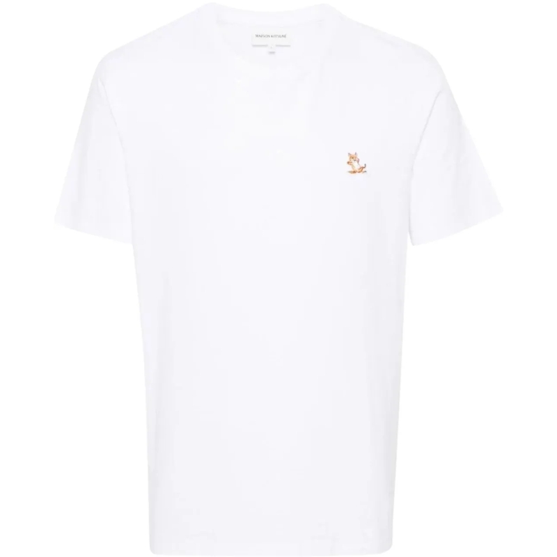 Maison Kitsune T-Shirt chillax fox patch regular tee shirt divers mehrfarbig