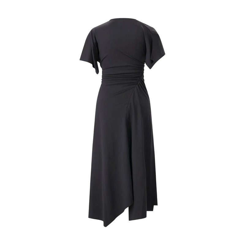 Victoria Beckham Minikleid Midikleid mit Drapierung schwarz(Image 2)