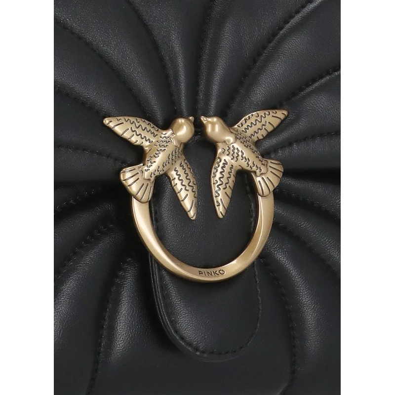 Pinko Schultertasche Love Puff Classic Cl Nero-Antique Gold(Image 8)