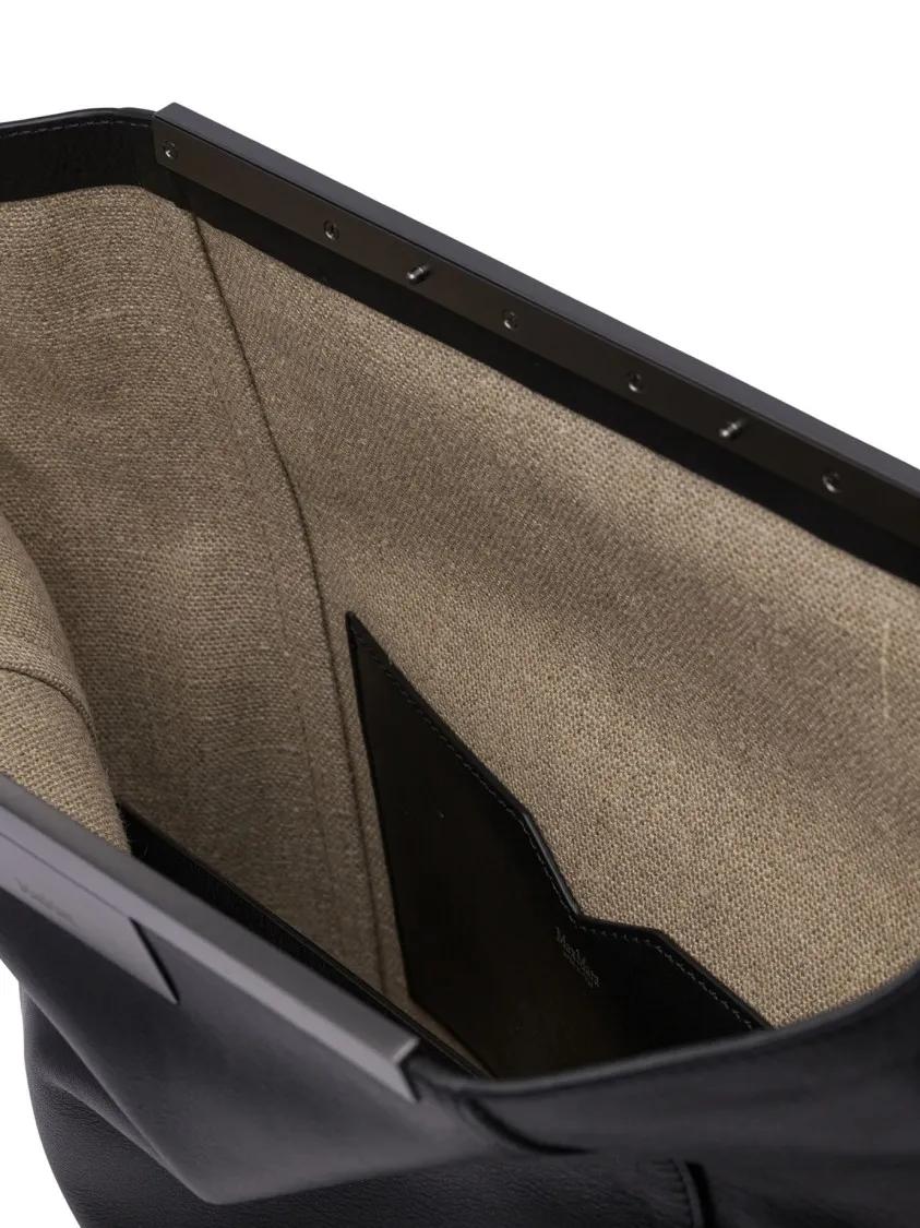 Thumbnail - Max Mara Hobo Bags - Structured Leather Crossbody Bag - Gr. unisize - in Schwarz - für Damen