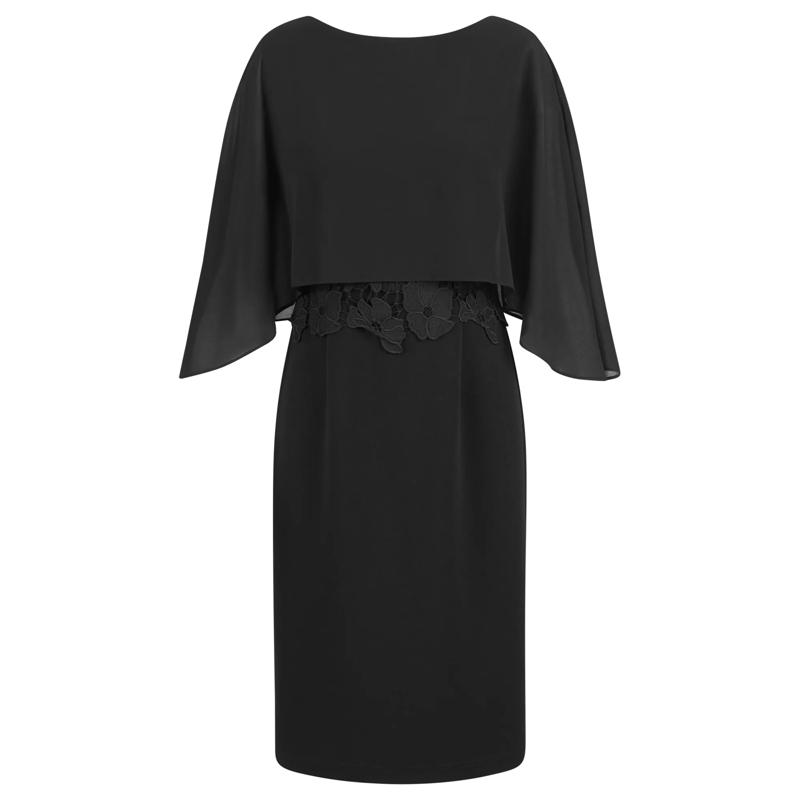 Apart Abendkleid Kleid mit Chiffoncape schwarz