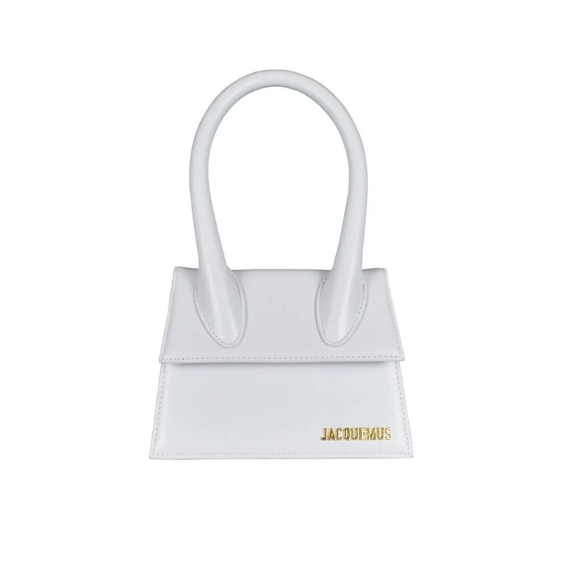 Jacquemus Schultertasche The Middle Chiquito White