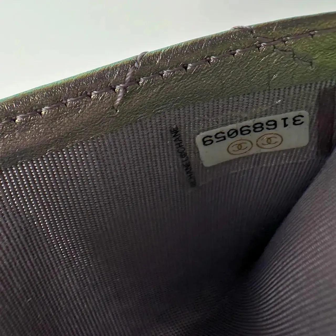 Thumbnail - Chanel Portemonnaie - Chanel Iridescent Card Case Card Holder Leather Pu - Gr. unisize - in Silber - für Damen