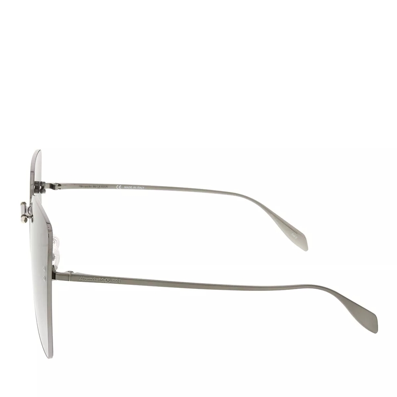 Alexander McQueen Sonnenbrille AM0342S-001 63 Sunglass Woman Metal Ruthenium-Ruthenium-Grey(Image 4)