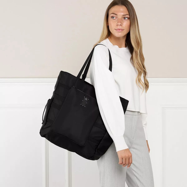 McQ Ic0 Tote Bag Smooth Ny Black Fourre tout