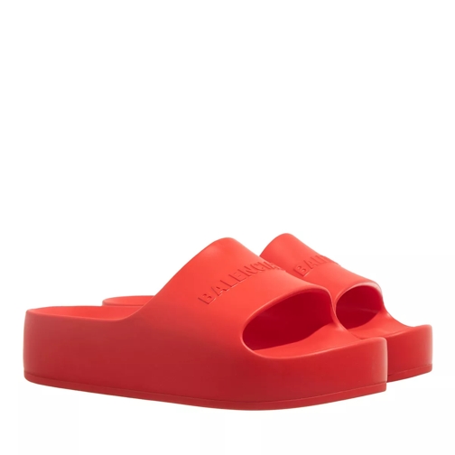 Balenciaga Chunky Platform Slide Red Slip-in skor