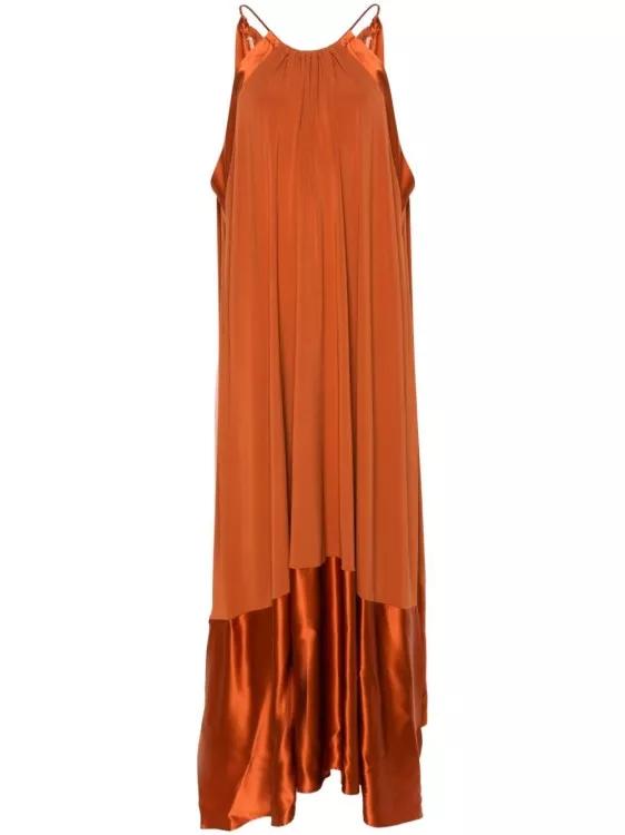 Max Mara - Samaria Jersey And Satin Long Dress - Größe 40 - brown