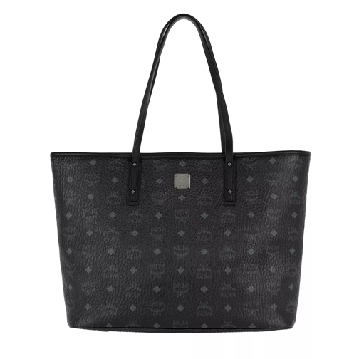 MCM Anya Top Zip Shopper Medium Black Shopping Bag