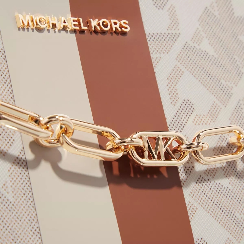 MICHAEL Michael Kors Crossbody Bag Jet Set Small Double Zip Camra Chain Xbody Vanilla/Lugg(Image 8)