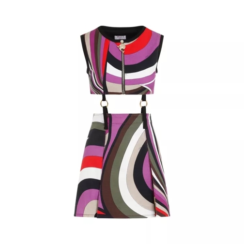 Pucci Multicolor Cotton Mini Dress Multicolor 