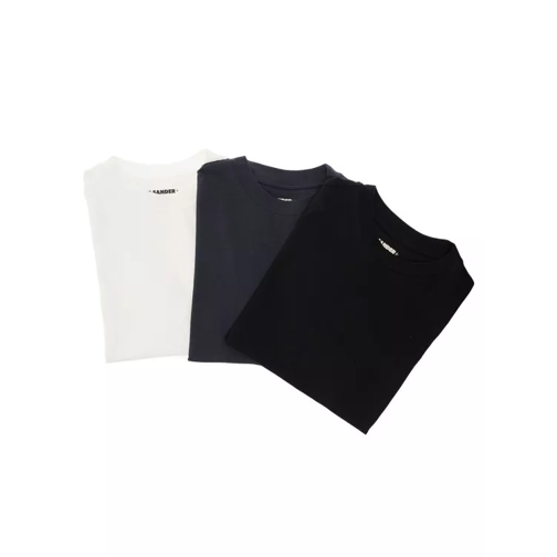 Jil Sander 3 T-Shirt Pack With Logo Patch In Cotton Black 