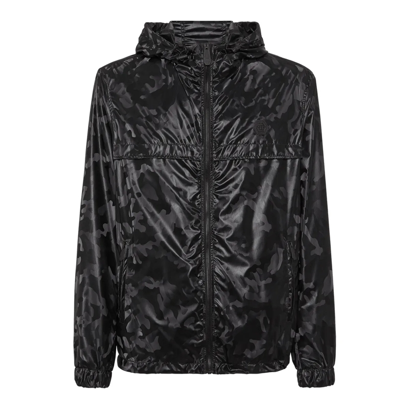 Philipp Plein Daunenjacke Windbreaker Camouflage schwarz