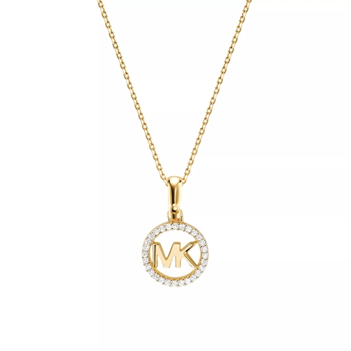 Michael Kors MKC1108AN710 Logo Charm Neck Gold Kurze Halskette