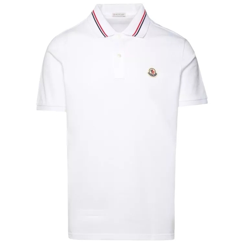 Moncler White Cotton Polo Shirt White 