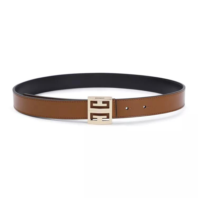 Givenchy Gürtel - Soft Tan Brown Buffalo Leather Belt - Gr. 70 - in Beige - für Damen