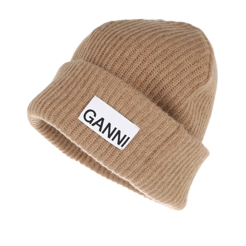 GANNI Recycled Wool Hat Tigers Eye Stola