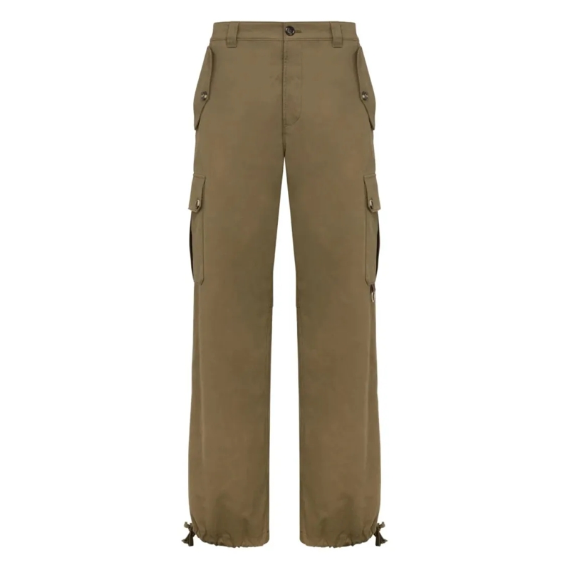Moschino Anzugshose Classic Tailored Straight Leg Pants Brown
