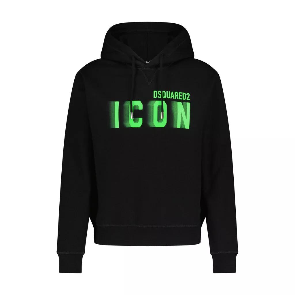 Thumbnail - Dsquared2 - Hoodie mit auffälligem Logo-Print - Größe L - black