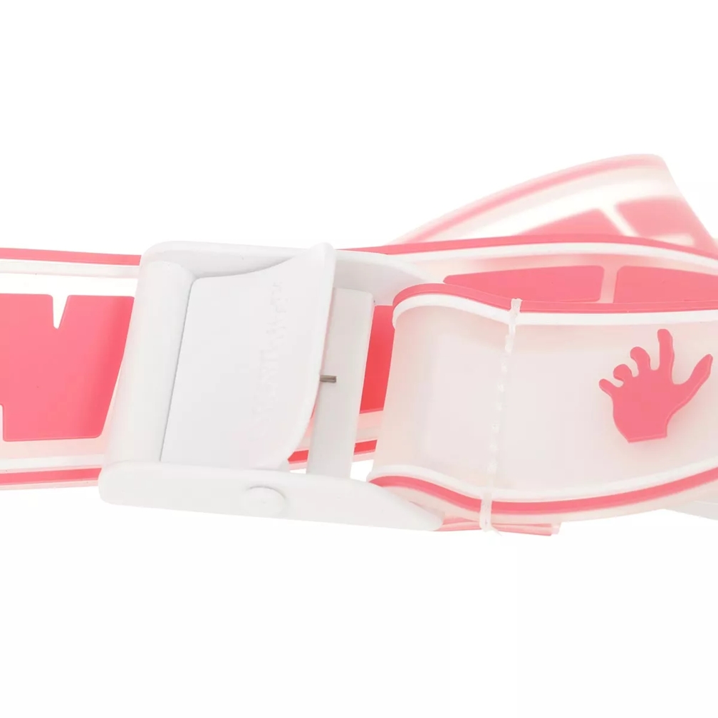 Baby pink off white belt best sale