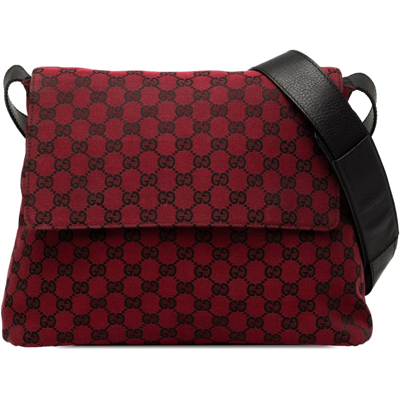 Gucci Schultertasche GG Canvas Messenger Bag rot