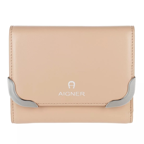 AIGNER Amber Leather Wallet Sand Overslagportemonnee