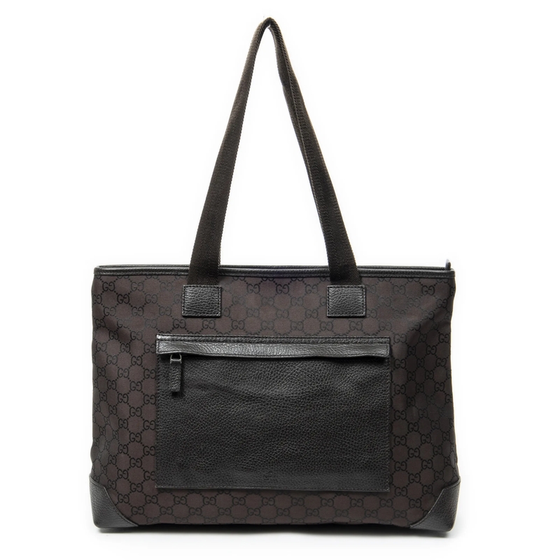 Gucci Crossbody Bag Front Pocket Tote dunkel-braun