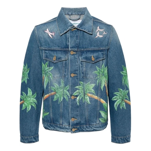 Casablanca Tennis Club Denim Jacket Blue Vestes en jean