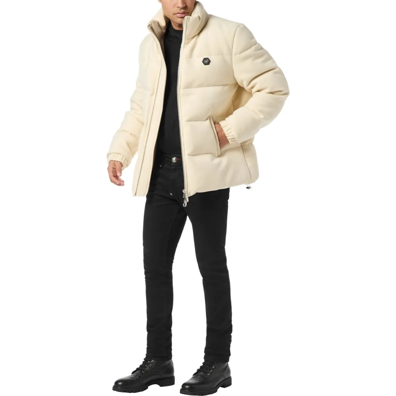 Philipp Plein Lederjacke Jacke weiss(Image 4)