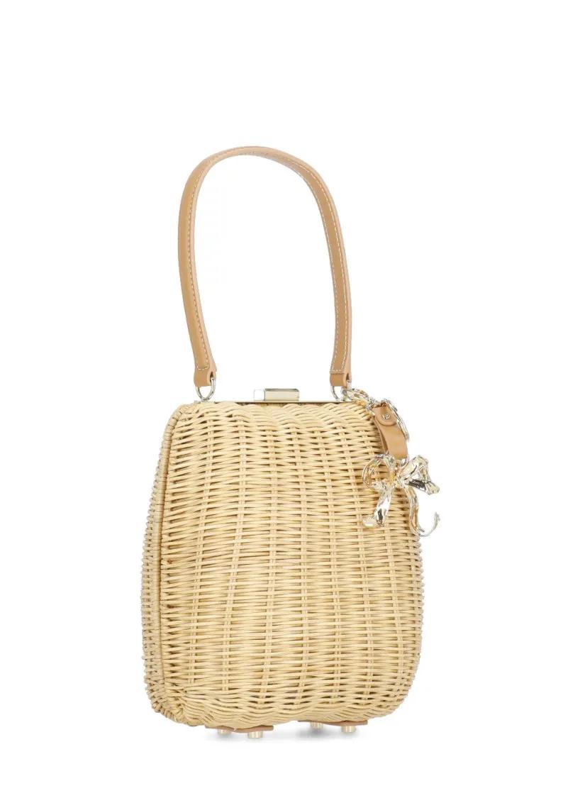 Self-portrait Bucket bags Light Brown Self Portrait Rattan in beige