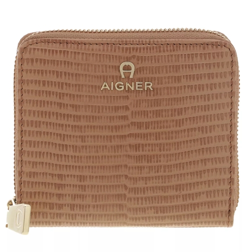 AIGNER Combination Wallet Cardboard Beige Flap Wallet