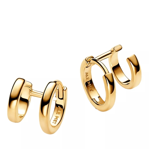 Pandora 14k Gold-plated double huggie hoop earrings Golden Hoop