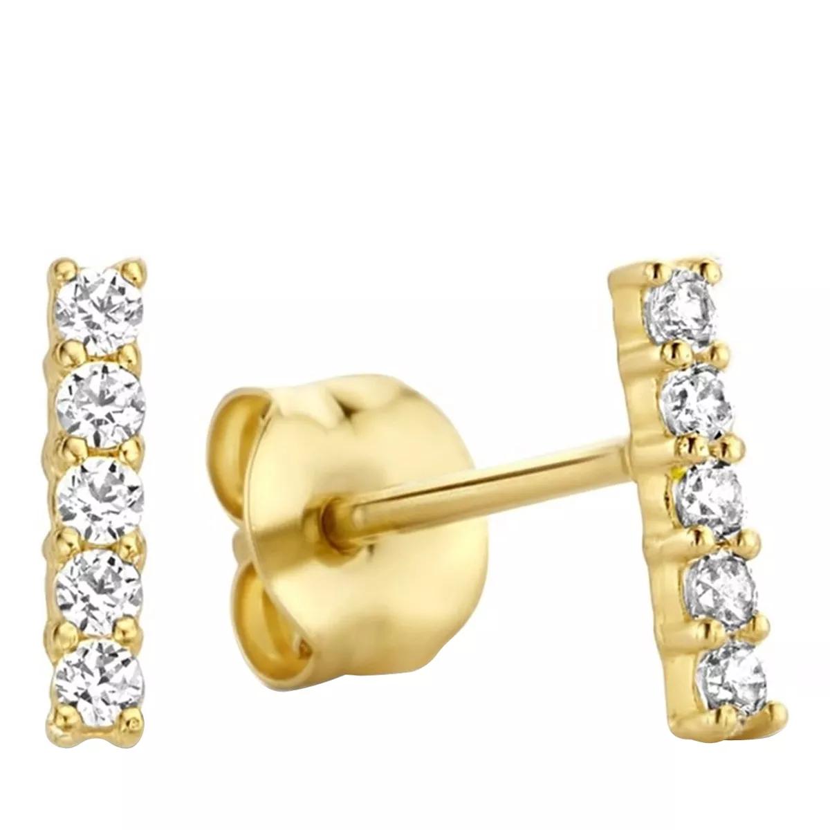 Isabel Bernard Ohrringe - Rivoli Esmã©E 14 Karat Ear Studs With Zirconia - Gr. unisize - in Gold - für Damen