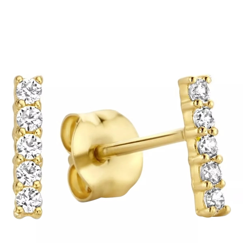Isabel Bernard Boucles d'oreilles Rivoli Esmã©E 14 Karat Ear Studs With Zirconia Gold