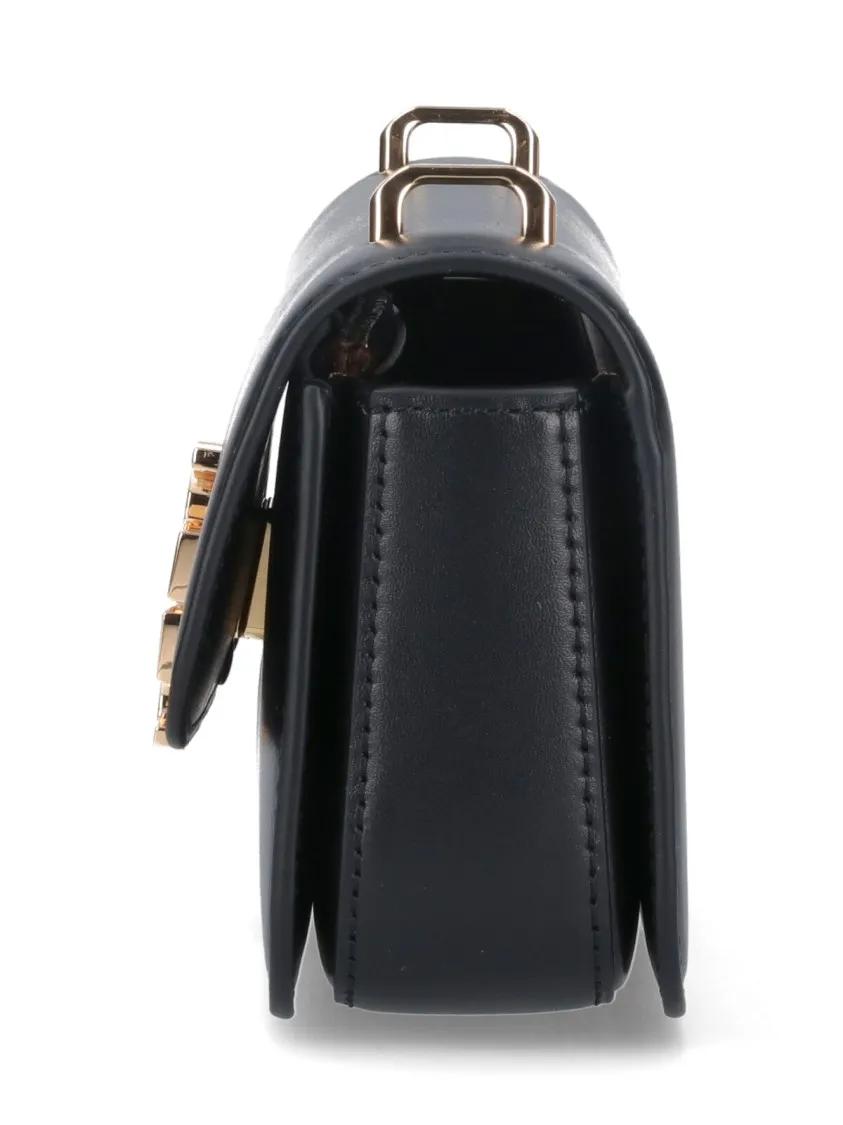 TORY BURCH Hobo bags Small Black Calf Leather Eleanor Crossbody Bag in zwart