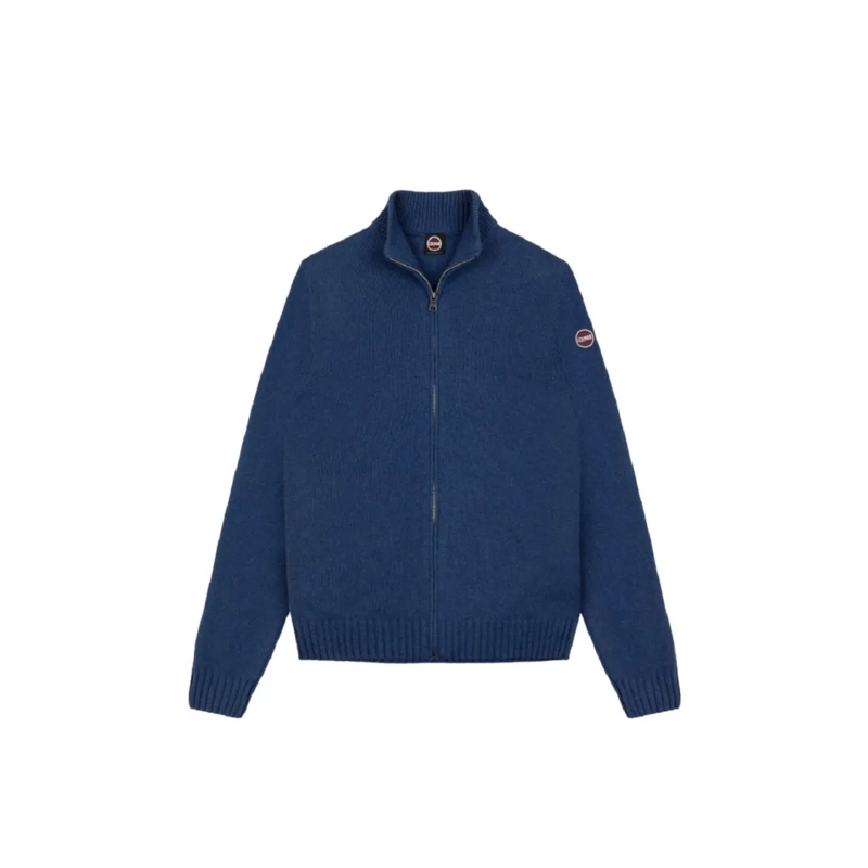Colmar Originals Vest Full Zip Pullover With High Collar And Blend Fabri Blue