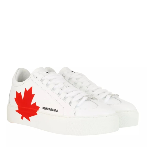 Dsquared2 Canadian Team Sneakers Leather White Platform Sneaker