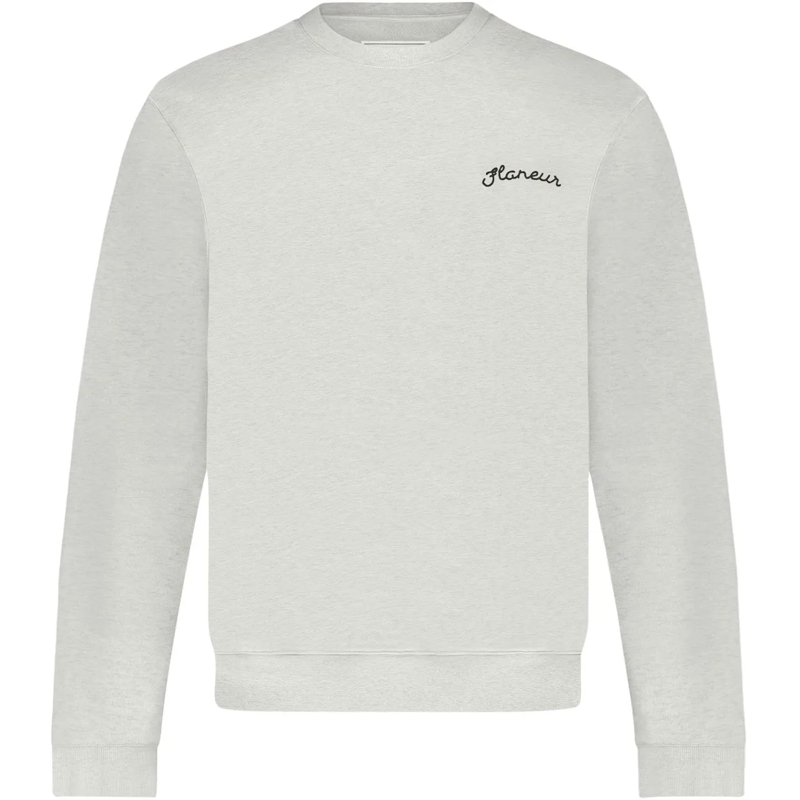 Flâneur  Signature Sweater | Heather Cool Grey grau
