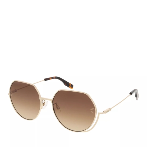 McQ MQ0360S-002 56 Unisex Metal Gold-Brown Sunglasses