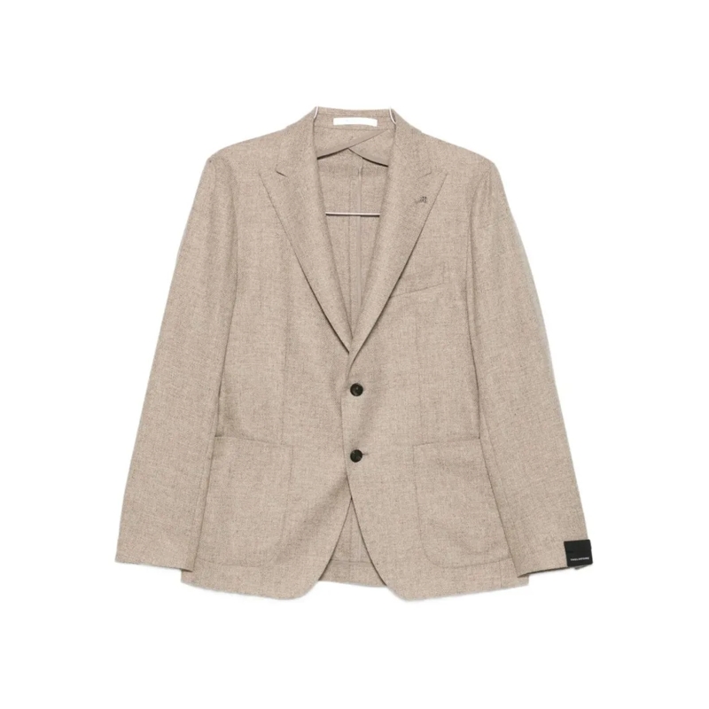 Tagliatore Blazer Tailored Tortora Jacket With Cashmere Blend Neutrals