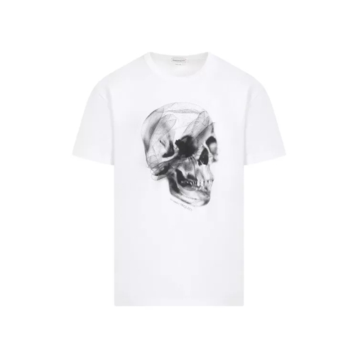 Alexander McQueen White Cotton Dragonfly Skull T-Shirt White 