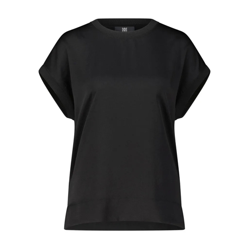 Riani  T-Shirt aus Satin-Crêpe Schwarz