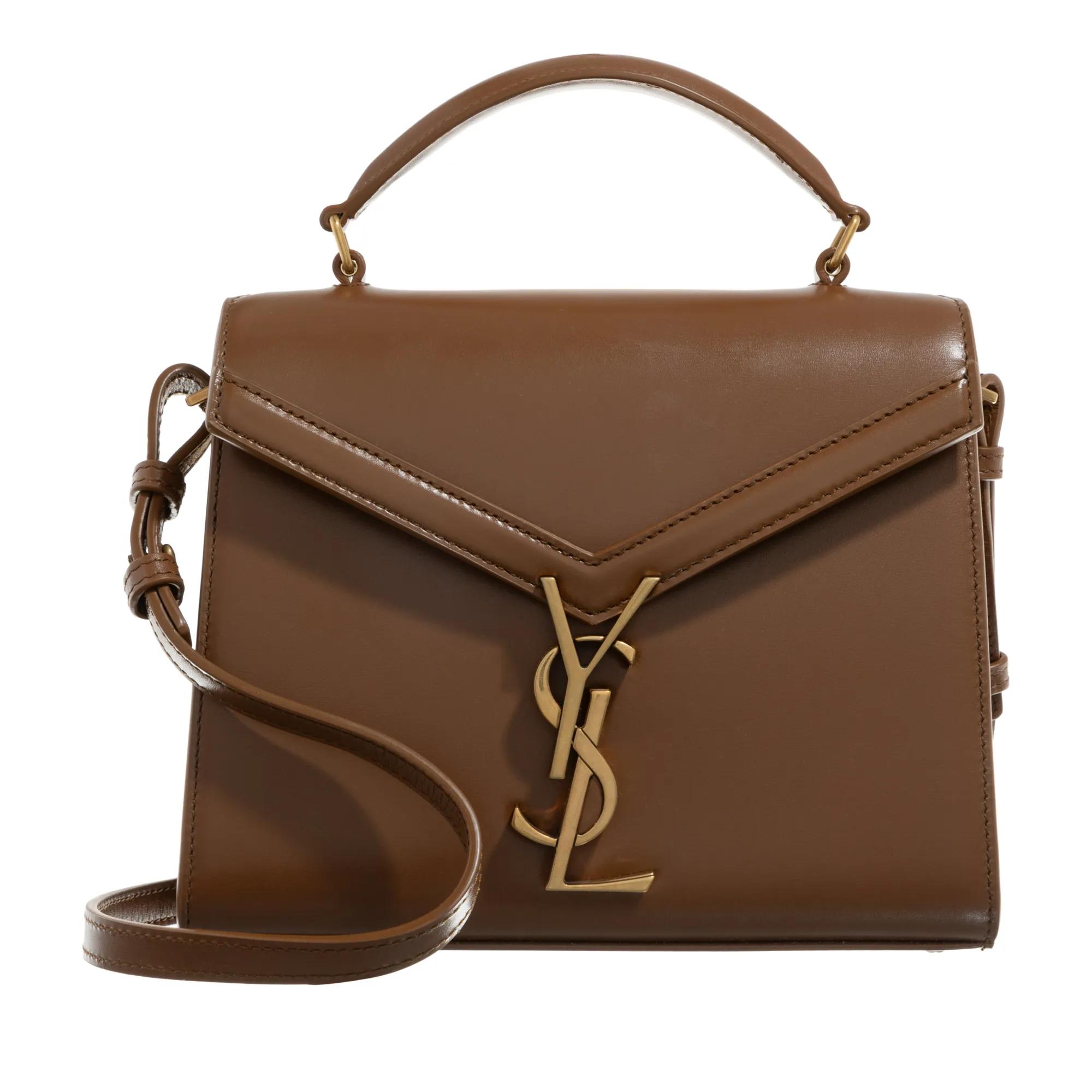 Saint Laurent Satchel Bag - Cassandra Mini Box Handle - Gr. unisize - in Cognacbraun - für Damen